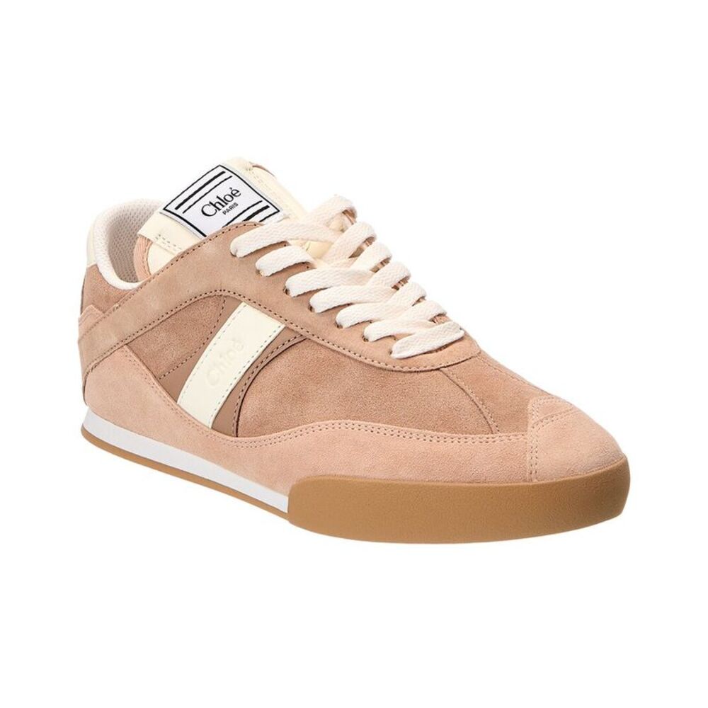 Chloé Chloé Kick Leather & Suede Sneaker, Brown